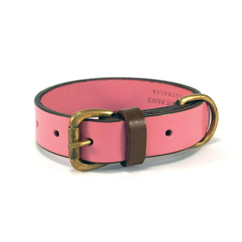 Georgie Paws Jersey Pink and Tan Dog Collar