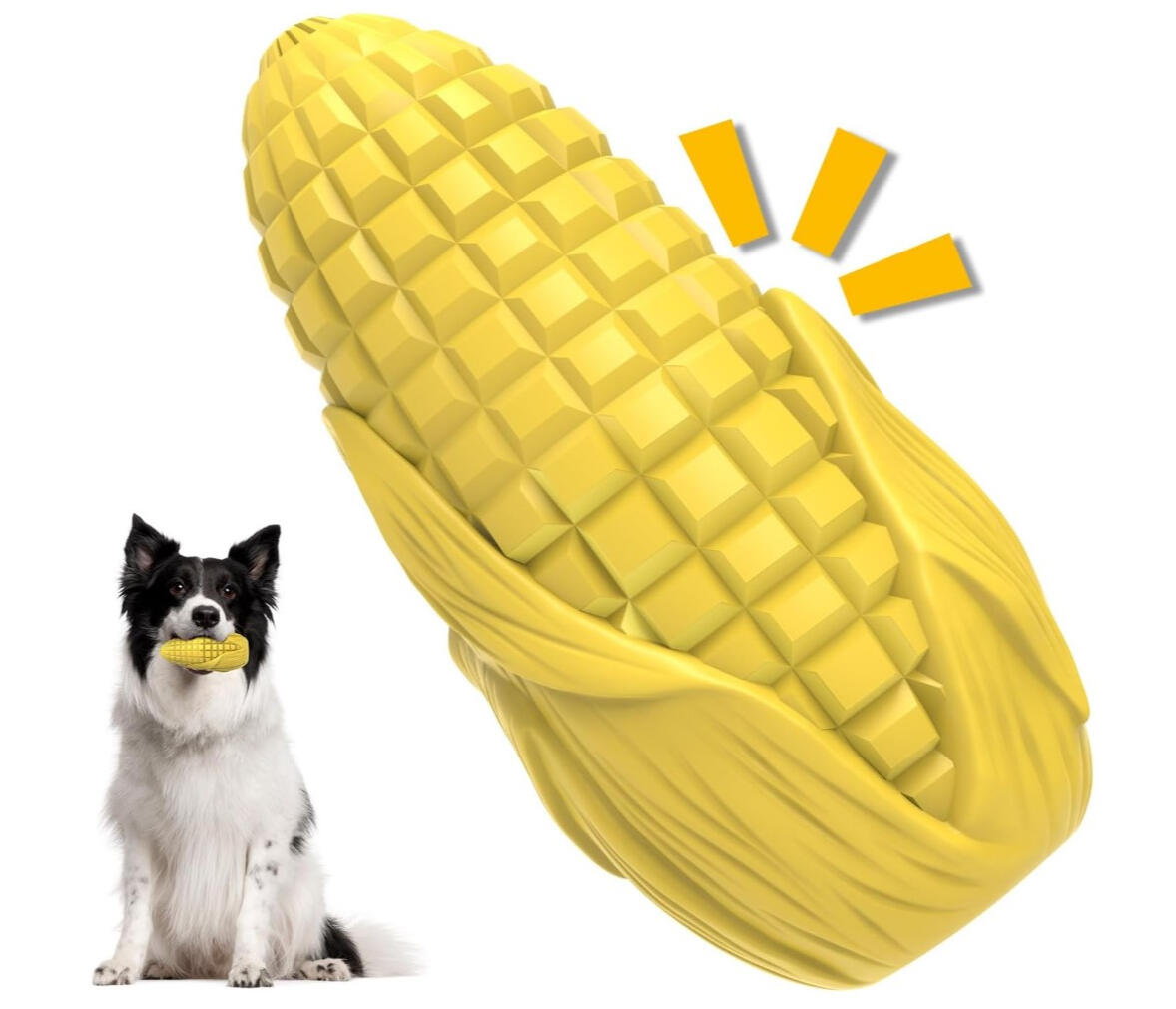 Indestructible Dog Toy - Yellow Corn