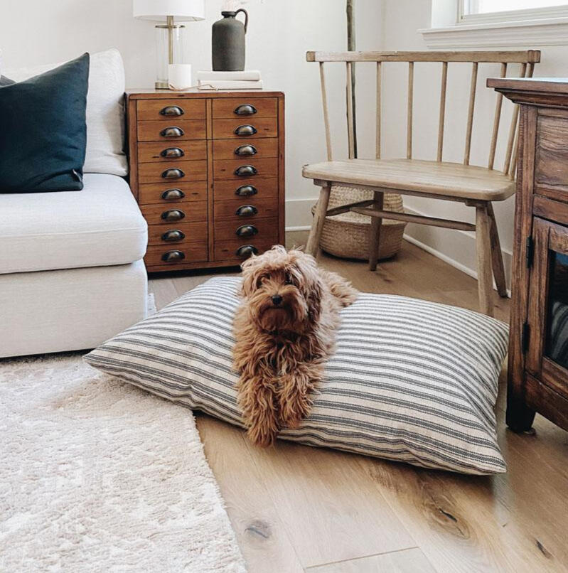 United by Blue Ticking Stripe Dog Bed