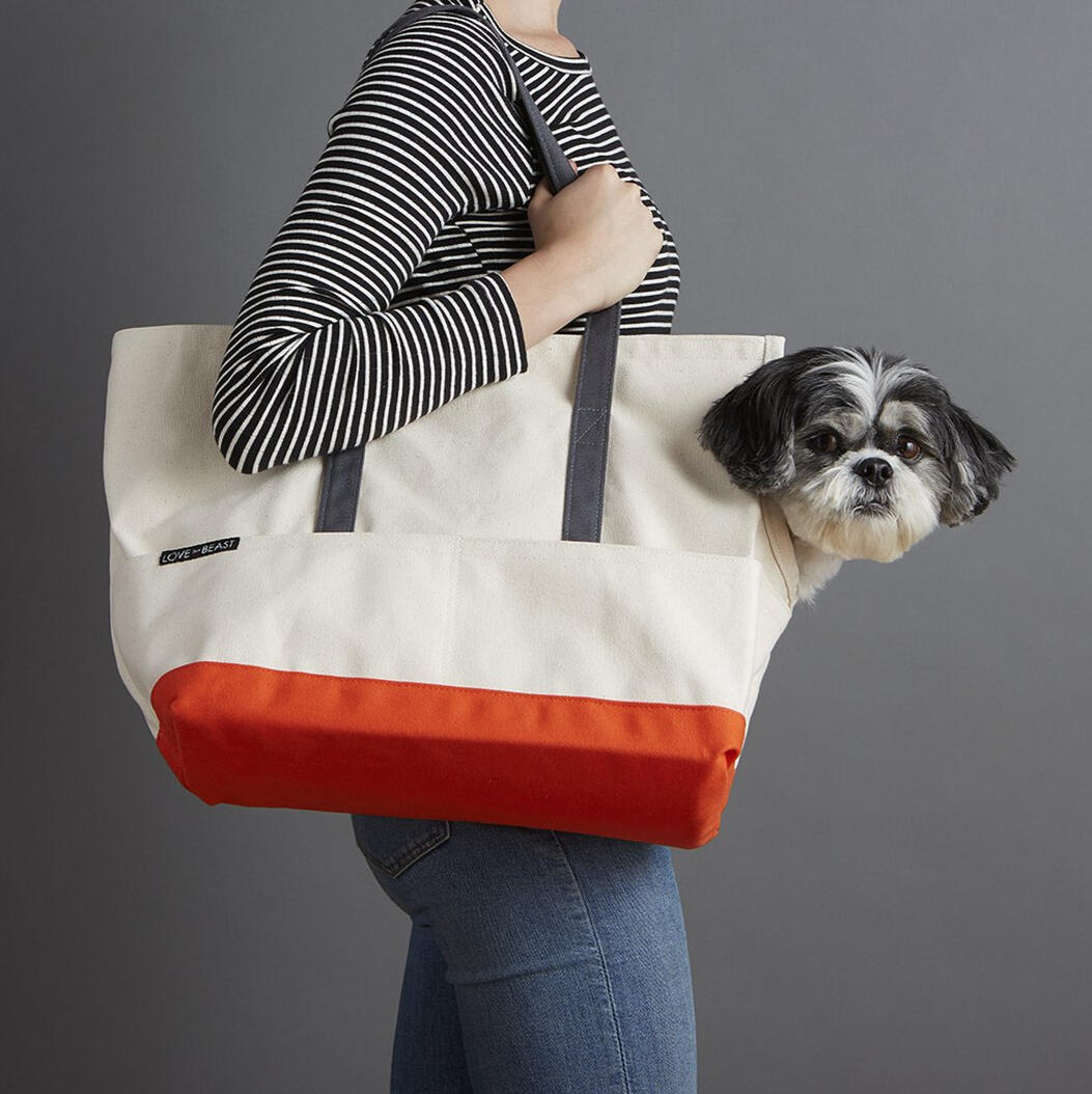 Love Thy Dog Canvas Pet Tote Dog Bag