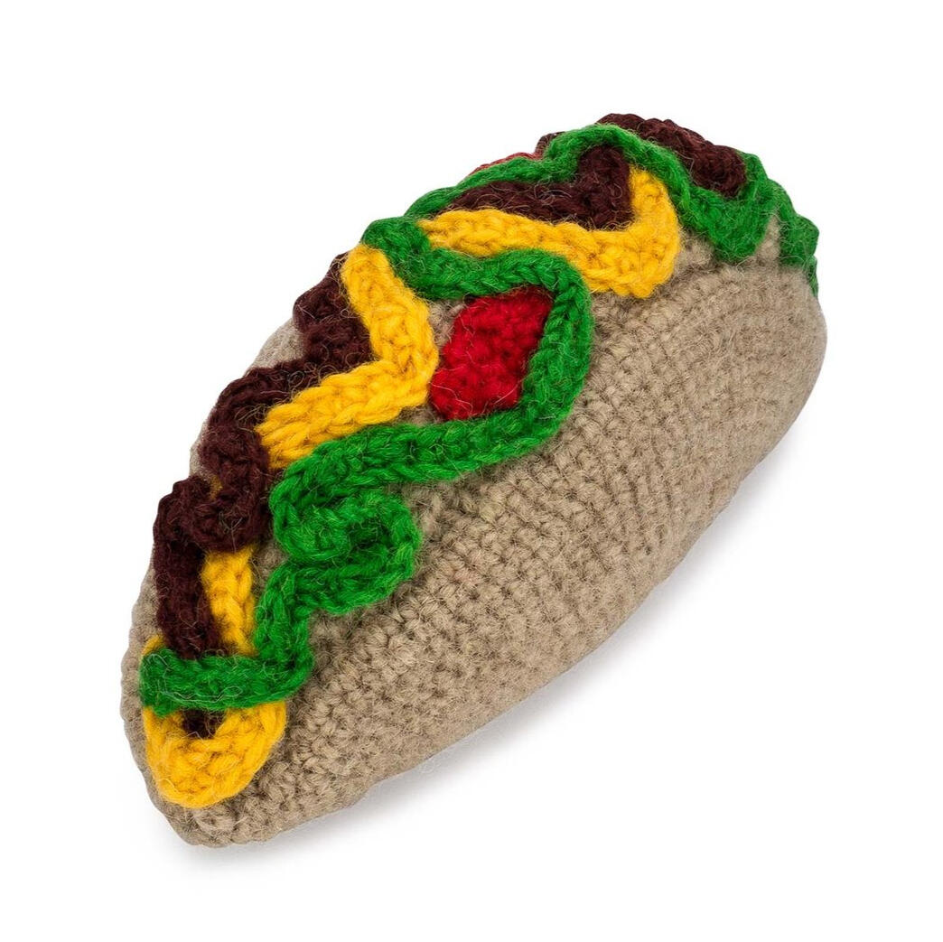 Love Thy Dog Taco Knit Dog Toy